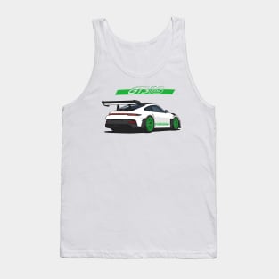 Rear car 911 gt3 rs white green Tank Top